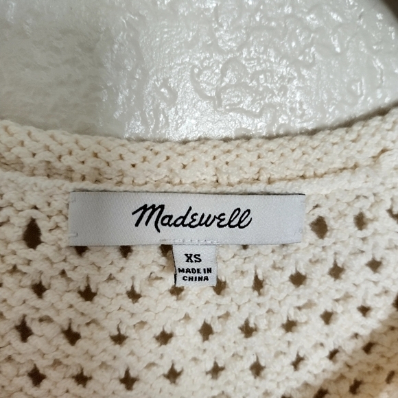 Madewell Open-Stitch Austen Pullover Sweater XS cream - Picture 5 of 7